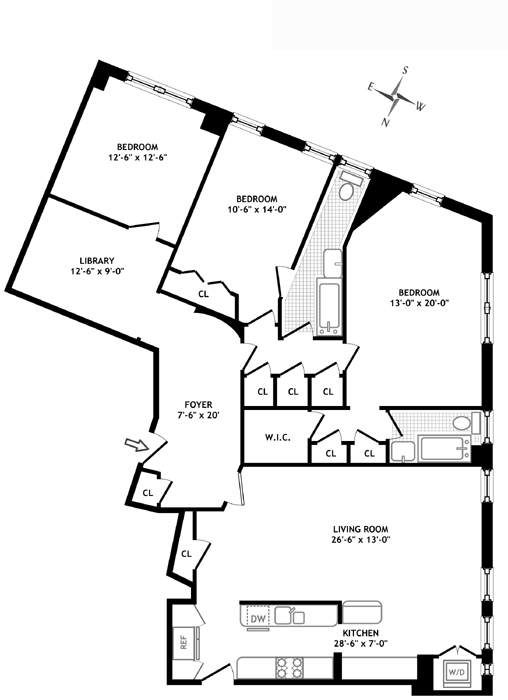 Floorplan for 245 West 107th Street
